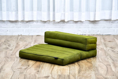 Leewadee Foldable Floor Mattress – 2 in 1 Floor Meditation Mat for Yoga and Relaxation, Seating Futon with Kapok