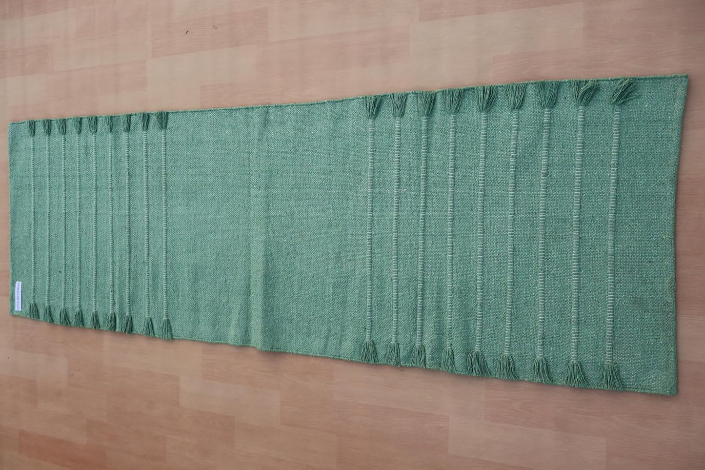 Jaipur Art & Rugs Cotton Yoga Rug - Eco-Friendly Hand-Woven Thick Mat (24”x72”x5mm) for Everyday Fitness at Home - Comfortable & Extra-Long - Colors A