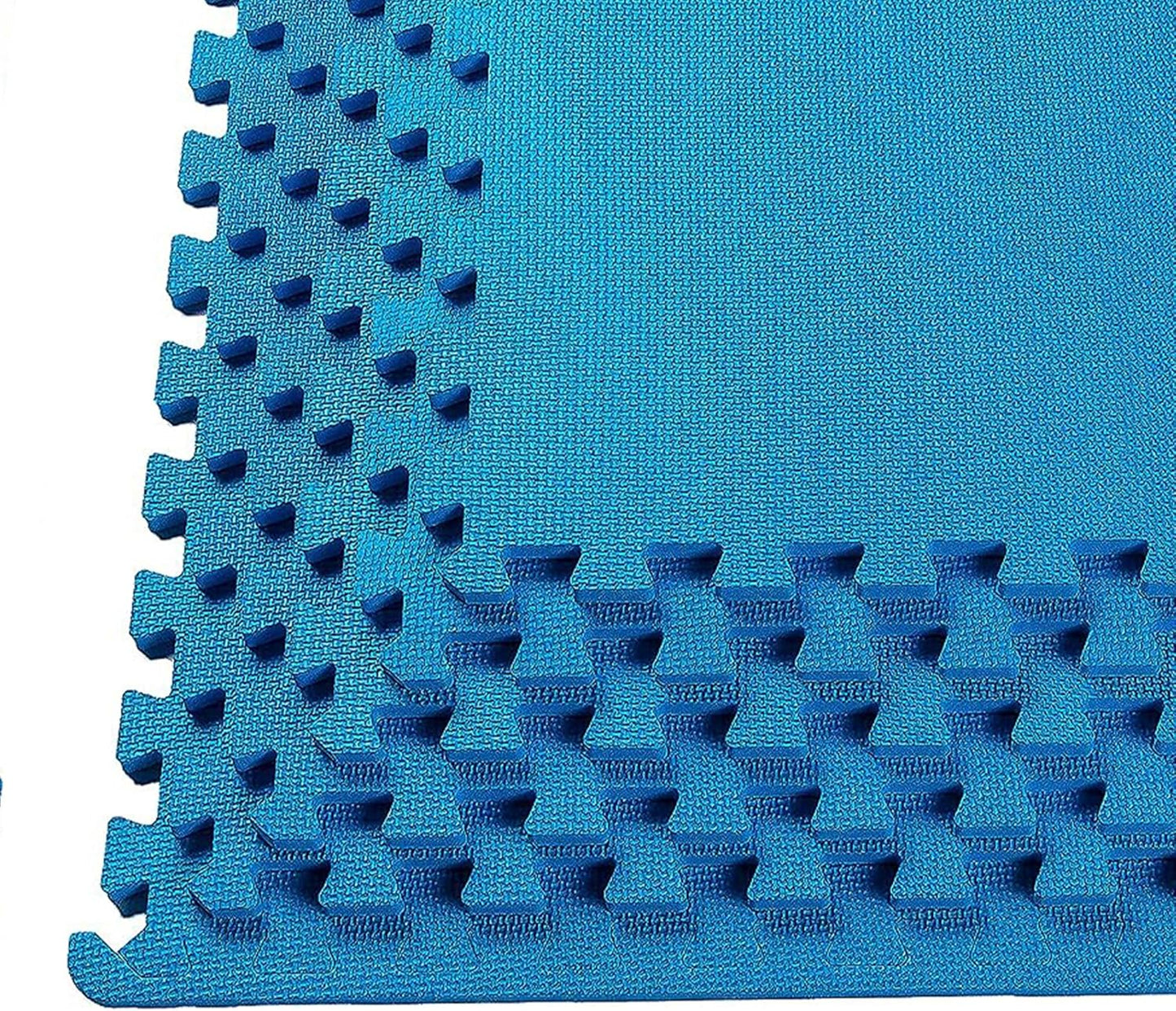 BalanceFrom Puzzle Exercise Mat 1" Thick, EVA Interlocking Foam Floor Tiles for Home Gym, Mat for Home Workout Equipment, Floor Padding for Kids, Black, 24 in x 24 in x 1 in, 24 Sq Ft - 6 Tiles