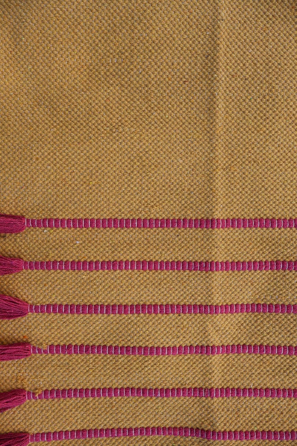 Cotton Organic Yoga Mat - Eco-Friendly Hand-Woven Rug - Handloom Foldable Yoga Mat for Everyday Fitness Maditation Rug - (24”x72”)