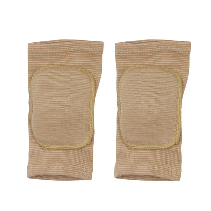 Men Women Protective Knee Pads, Anti-Slip Padded Sponge Knee Brace Knee Support for Football Volleyball Dance Skating Basketball Sports (Medium,Nude)