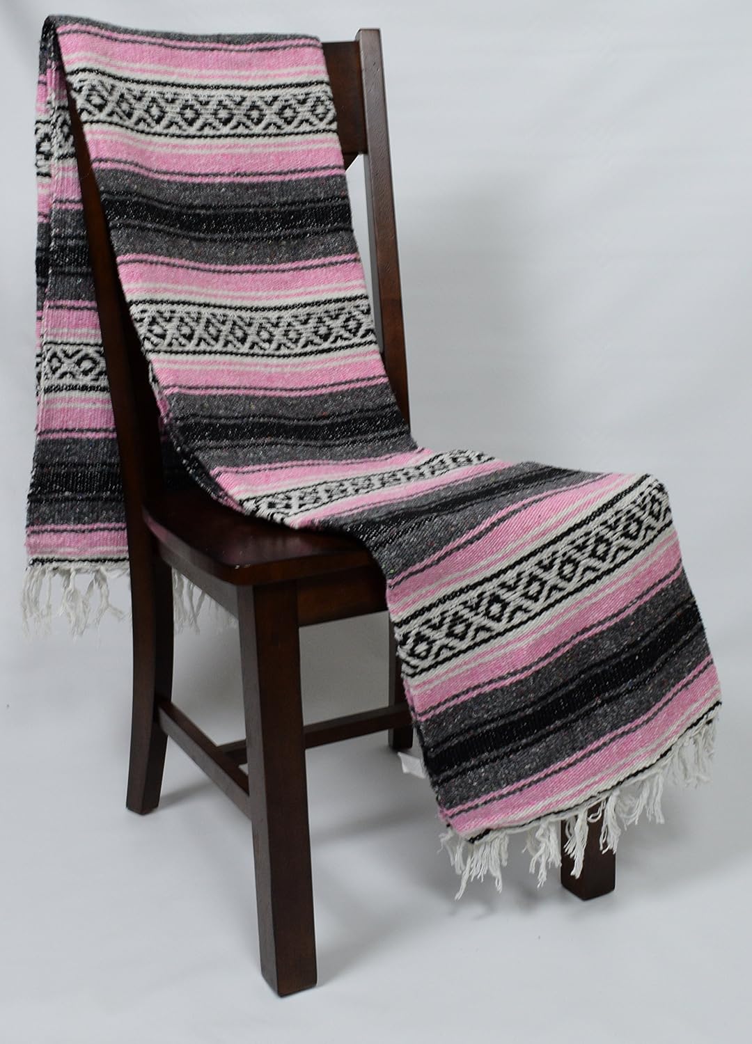 Open Road Goods Blue Mexican Blanket - Authentic Serape Falsa Blanket - Handmade