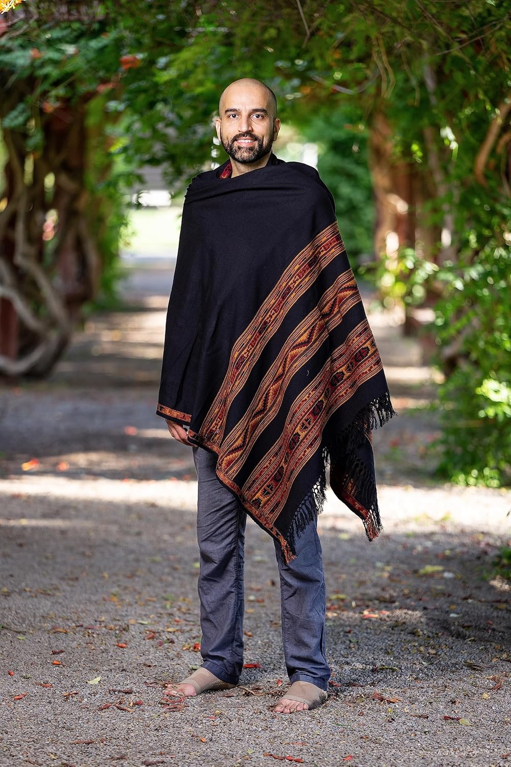 Meditation Shawl or Blanket, Exotic Shawl/Wrap, Oversize Scarf or Stole. Unisex