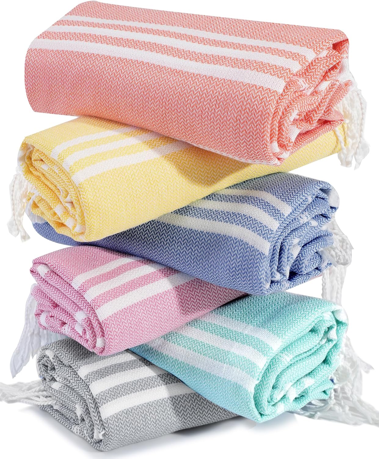 2 Packs Checkered Plaid Yoga Blanket Turkish Towel Extra Large Meditation Supplies Mat Cover Beach Blanket Women Birthday Gift for Mom Wife Sister Girlfriend Mother Adult Friend Husband Son Daughter