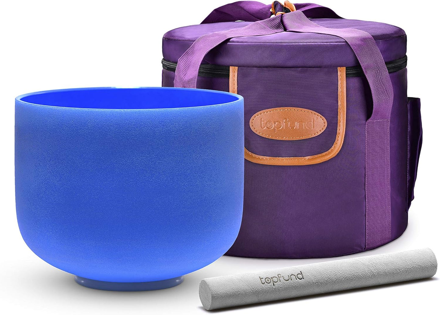 TOPFUND Pink Purple F Note Crystal Singing Bowl Heart Chakra 8 inch with Suede Mallet