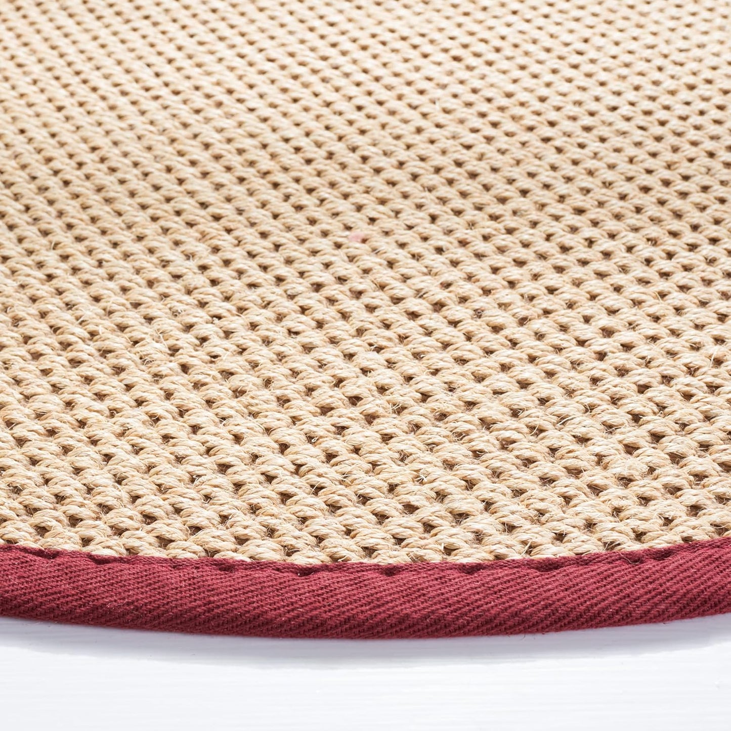 SAFAVIEH Area Rug 11x15 - Natural Fiber Collection - Large - Maize & Linen Color, Sisal, Woven Design with Border (NF141B) - Colors B