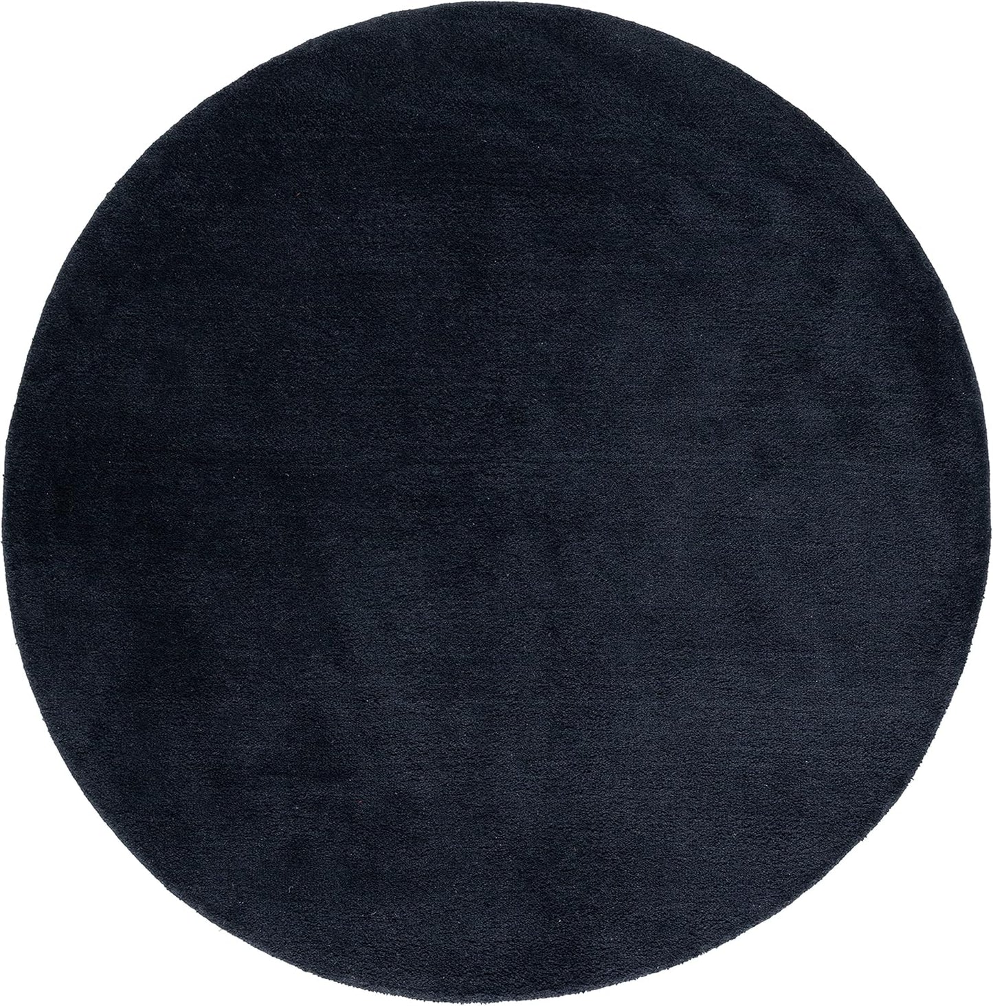SAFAVIEH Himalaya Collection 6' Round Black HIM610C Handmade Premium Wool Area Rug