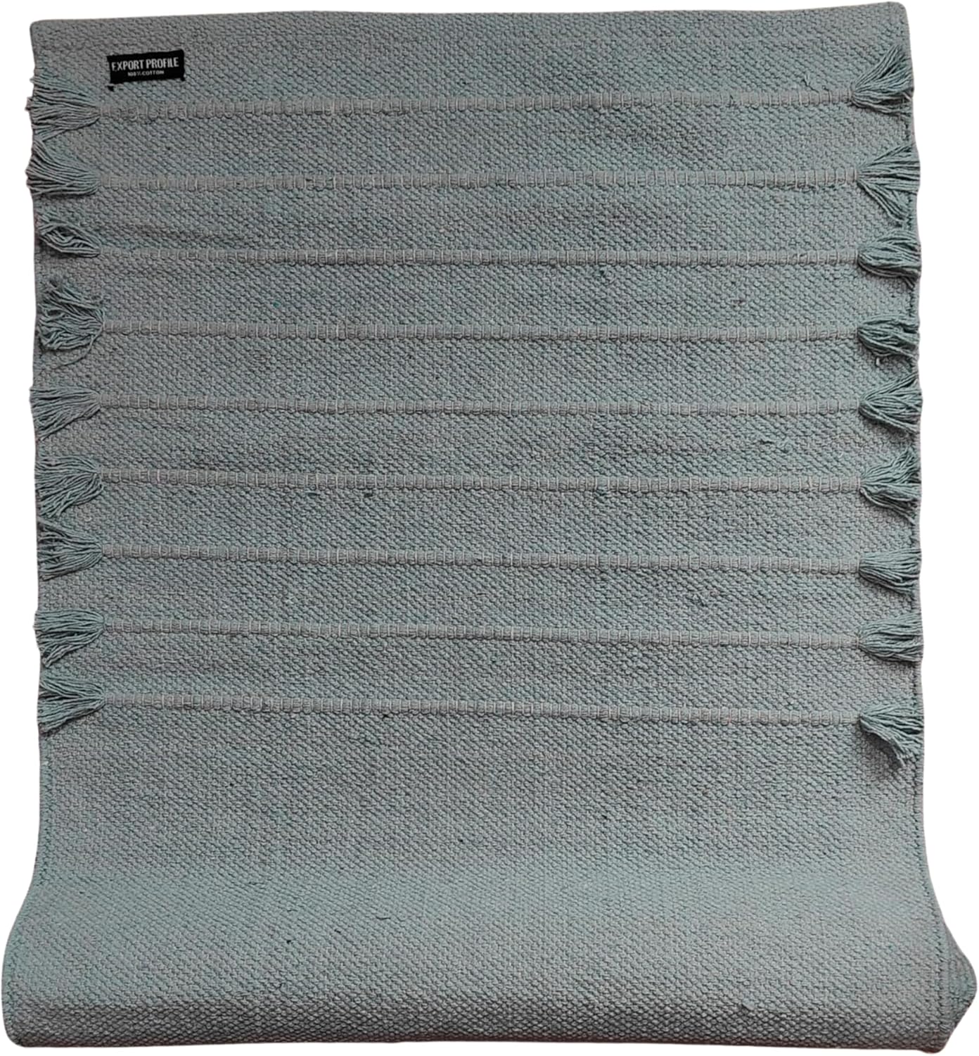 Indian Handmade100 % Organic Anti Skid Multi Colour Cotton Yoga Mat - Eco-Friendly Hand-Woven Rug - Non-Slip & Thick (24”x72”x5mm) for Hot yoga & Everyday Fitness at Home - Comfortable & Foldable Extra-Long Mat