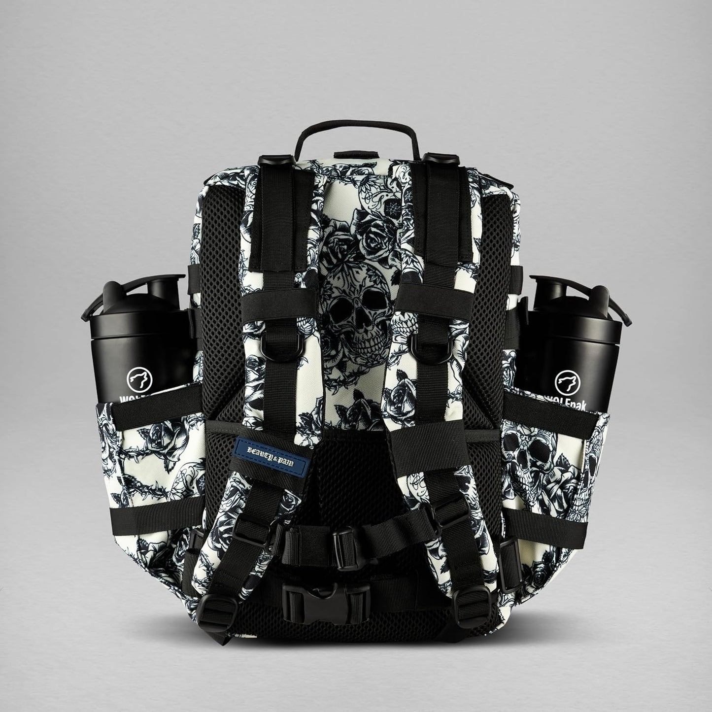 WOLFpak 35L Tactical Gym Backpack (Alpha Black) Durable 1000D Waterproof Oxford Material with MOLLE Webbing, Laptop Pocket & Dual Cup Holders, Durable Fitness/Travel/Military Daypack