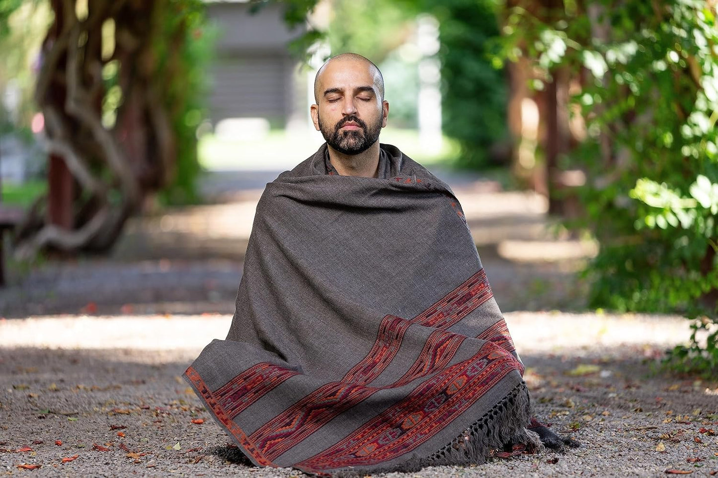 Meditation Shawl or Blanket, Exotic Shawl/Wrap, Oversize Scarf or Stole. Unisex