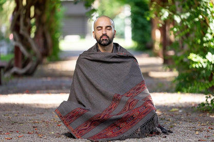 Meditation Shawl or Blanket, Exotic Shawl/Wrap, Oversize Scarf or Stole. Unisex
