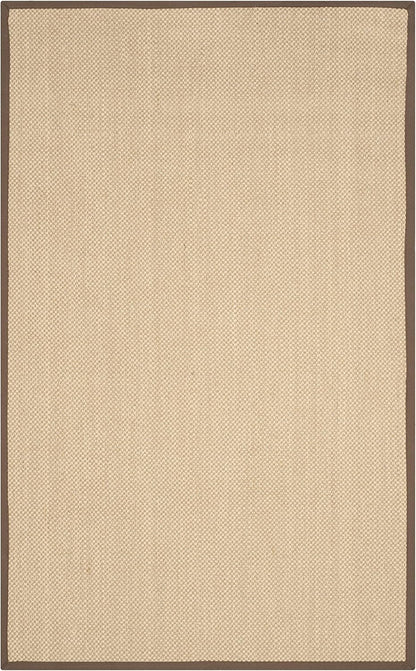 SAFAVIEH Area Rug 11x15 - Natural Fiber Collection - Large - Maize & Linen Color, Sisal, Woven Design with Border (NF141B) - Colors A