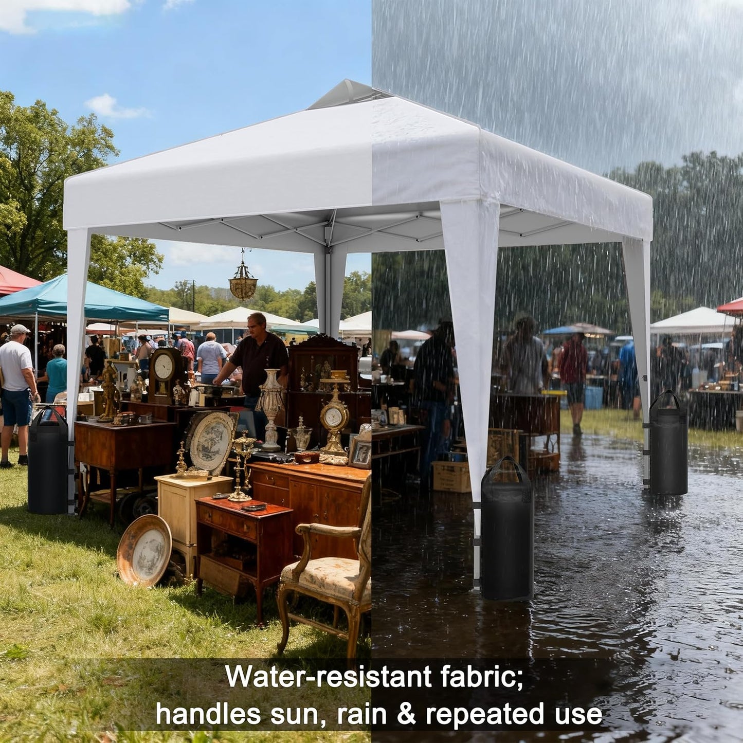 112 LBS Canopy Weights Sand Bags for Weight Windproof Pop up Canopy Tent (No Sand)-4 Pack