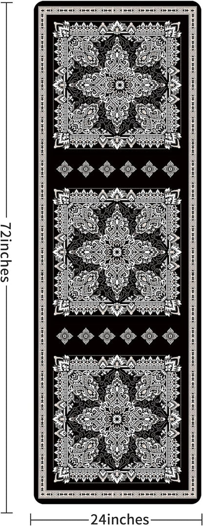 Non Slip Yoga Mat TPE Workout Mat for Men Women, Thick Workout Mat with Carrying Strap, Fitness Mats for Exercise, Yoga, Fitness, Pilates, Floor Workouts (72" x 24" x 6mm)
