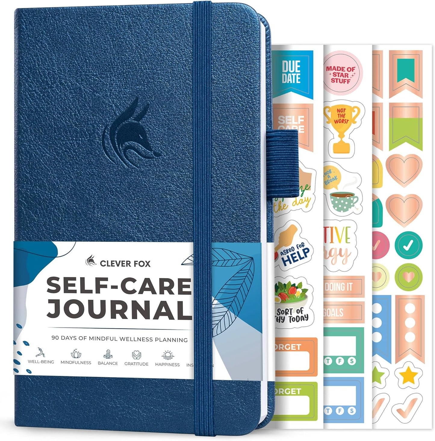 Clever Fox Self-Care Journal – Daily Reflection Notebook – Mental Health & Personal Development Planner, Meditation & Mood Log, A5 (Turquoise)