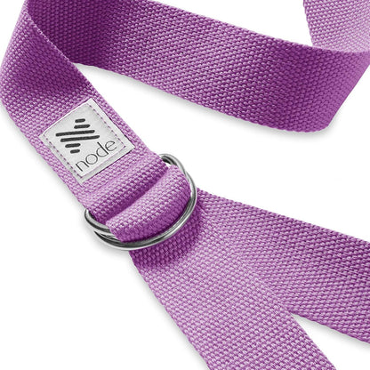 7-1/2' Yoga Strap for Stretching, Woven Cotton Blend Yoga Strap with Adjustable D-Ring Buckle for Exercise, Therapy and Fitness