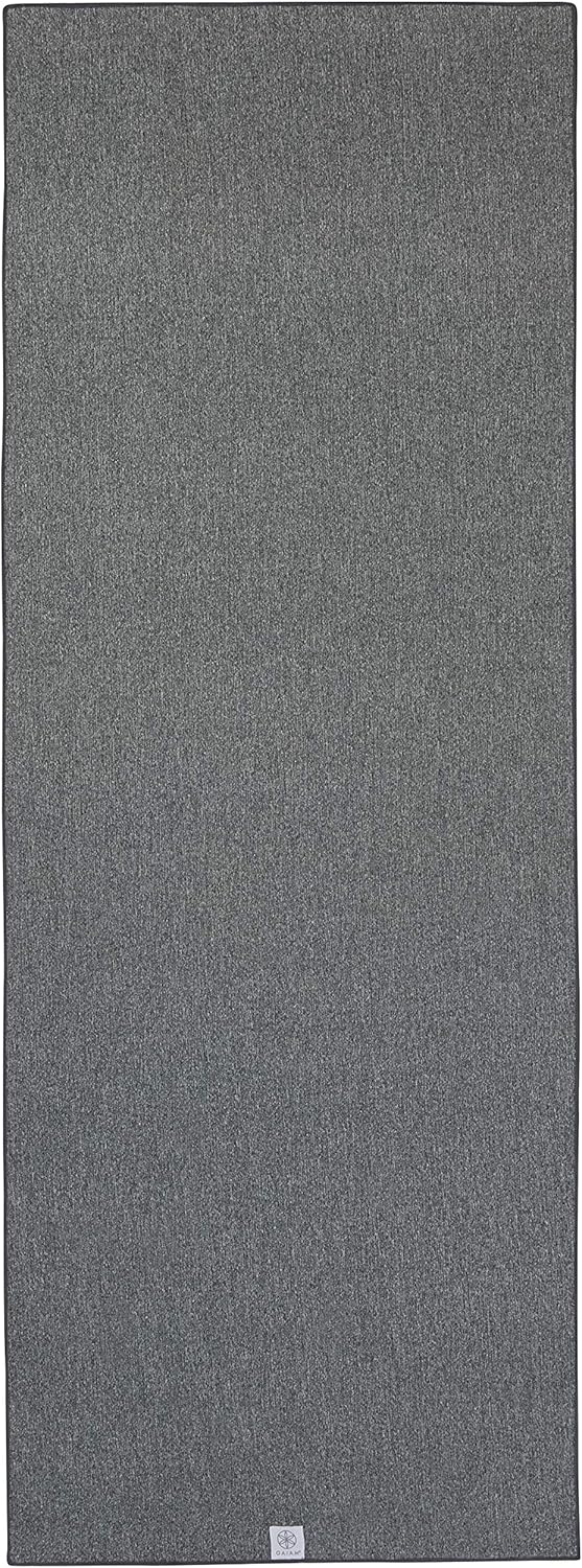 Gaiam Yoga Towel - Mat Sized Active Dry Non Slip Moisture Wicking Sweat Absorbent Microfiber Hot Yoga Towel for Women & Men | Stay-Put Corner Pockets (70" Long x 26" Wide)