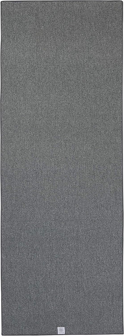 Gaiam Yoga Towel - Mat Sized Active Dry Non Slip Moisture Wicking Sweat Absorbent Microfiber Hot Yoga Towel for Women & Men | Stay-Put Corner Pockets (70" Long x 26" Wide)