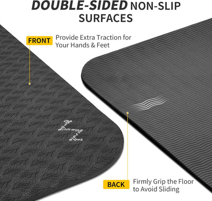 CAMBIVO Extra Wide Yoga Mat for Women and Men (72"/84"x 32"x 1/4") TPE Workout Mat, Non-slip Large Exercise Fitness Mat for Yoga, Pilates, Workout