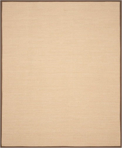 SAFAVIEH Area Rug 11x15 - Natural Fiber Collection - Large - Maize & Linen Color, Sisal, Woven Design with Border (NF141B) - Colors A