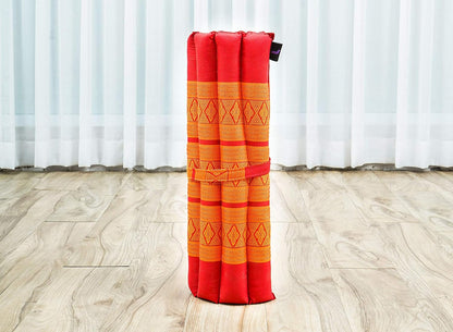 Leewadee Meditation Cushion Set – 1 Small Zafu Yoga Pillow and 1 Small Roll-Up Zabuton Mat Filled with Kapok