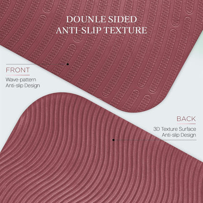 Extra Thick 12mm Exercise Mat – Non-Slip, Joint-Friendly & Cushioned Fitness Mat for Yoga, Pilates & Floor Workouts – Durable, Supportive & Includes Feetlu Classic Strap