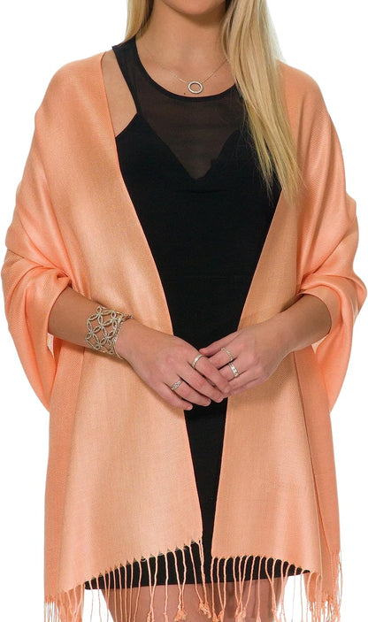 Pashmina Shawls and Wraps for Evening Dresses, Large Soft Pashminas Wedding Shawl