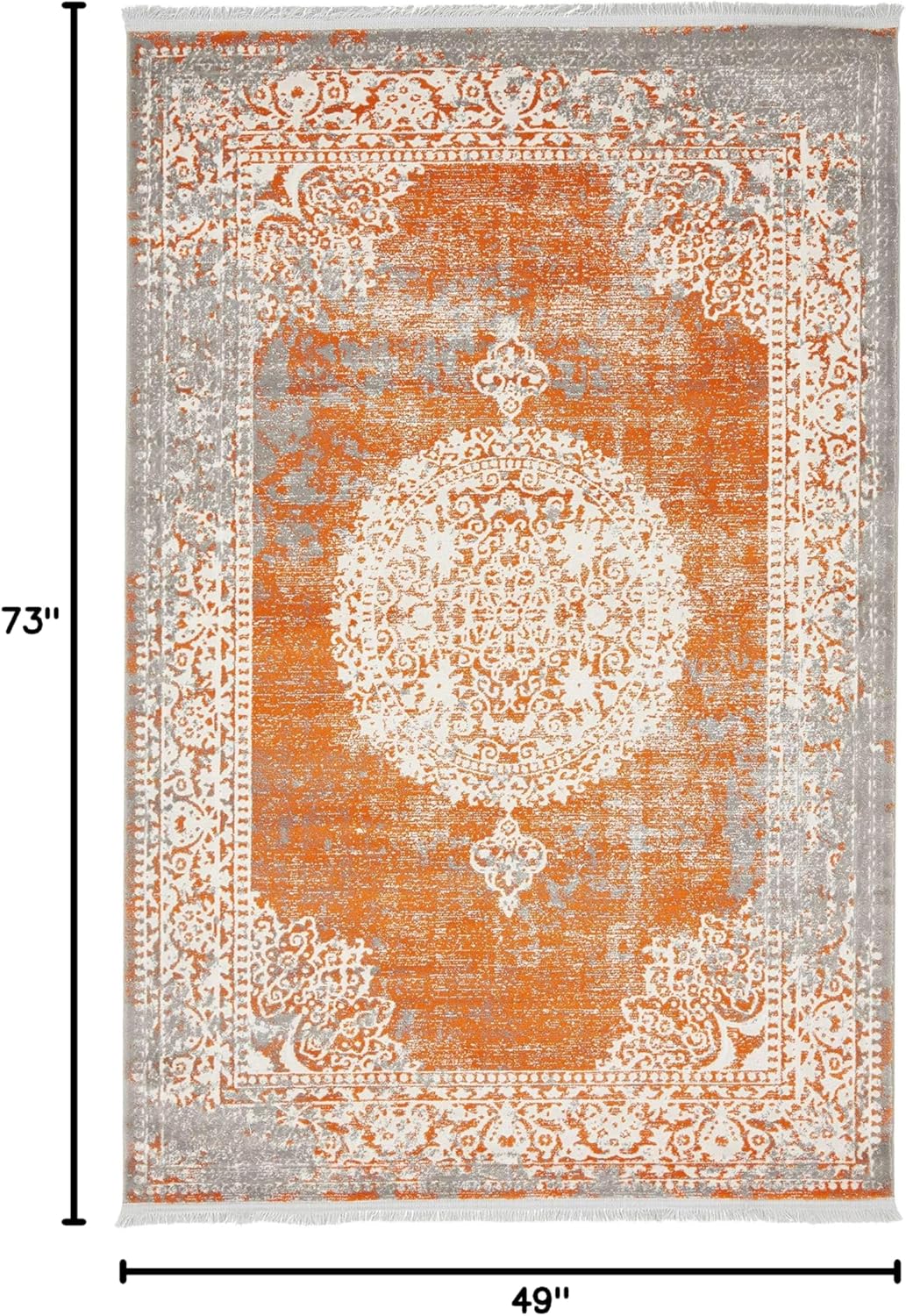 Unique Loom New Classical Collection Area Rug - Olwen (4'Round, Purple/ Gray)