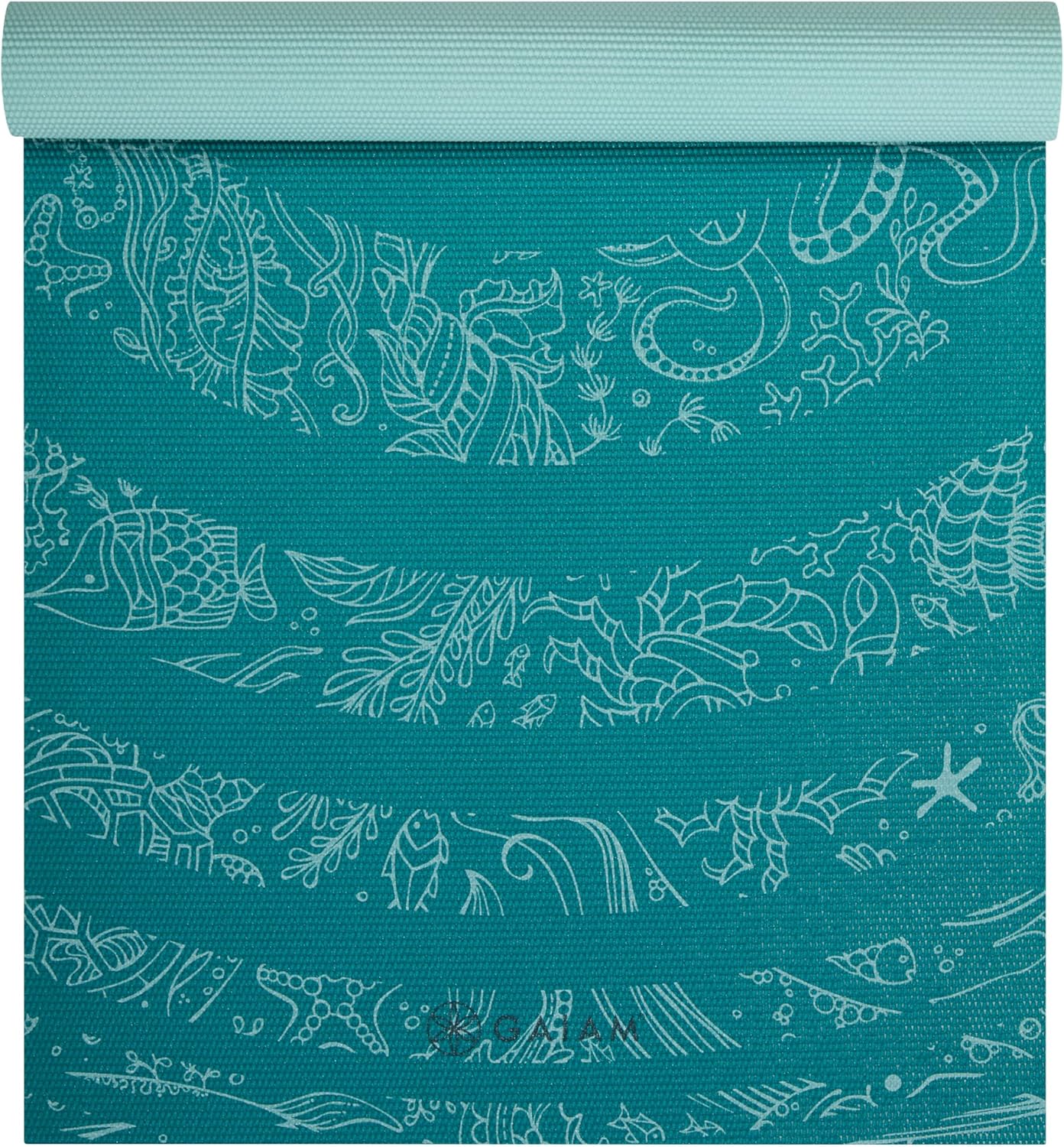 Gaiam Print Yoga Mat, Non Slip Exercise & Fitness Mat for All Types of Yoga, Pilates & Floor Exercises