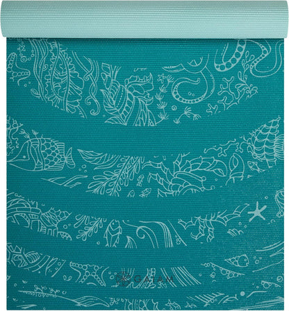 Gaiam Print Yoga Mat, Non Slip Exercise & Fitness Mat for All Types of Yoga, Pilates & Floor Exercises