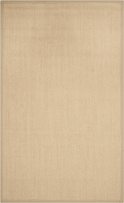 SAFAVIEH Area Rug 11x15 - Natural Fiber Collection - Large - Maize & Linen Color, Sisal, Woven Design with Border (NF141B) - Colors A