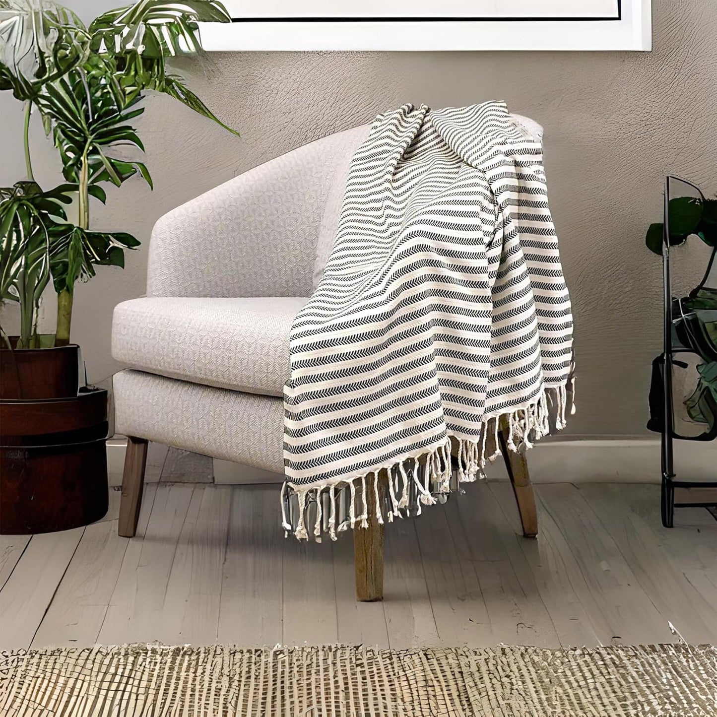Bazaar Anatolia Turkish Beach Towel – 100% Cotton, Quick Dry, Lightweight and Sand Free – Perfect for Bathroom, Travel, Yoga, Camping, Oversized 71x39 inches - Diamond Black - Colors A