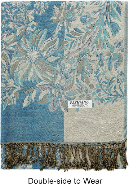 vimate Silky Paisley Pashmina Shawl Scarf-Women's Soft Double-side Jacquard Pashminas Wrap for Evening Dress Travel Shawl