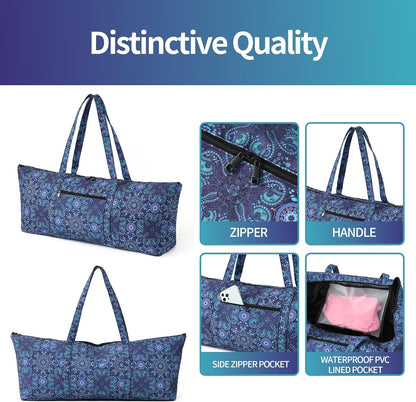Boulder Bee | Yoga Mat Bag | Large Yoga Mat Carrier with Wet Pocket | Yoga Gifts | Gym Tote Bag for Women