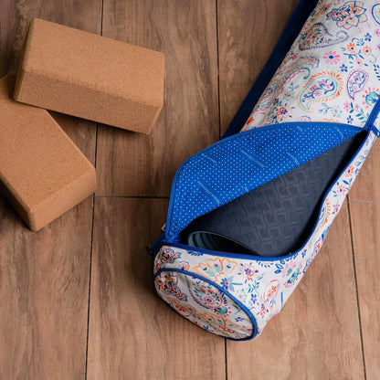 Maison d' Hermine Yoga Mat bag, Cylindrical bag for Woman&Men, yoga mat Bag &Adjustable shoulder straps Yoga Mat Carrier Bag with Drawstring Water Bottle Pocket and zipper pocket Easter Gifts