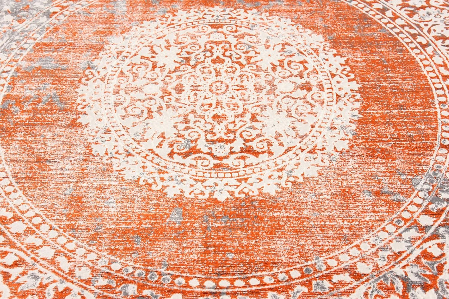 Unique Loom New Classical Collection Area Rug - Olwen (4'Round, Purple/ Gray)