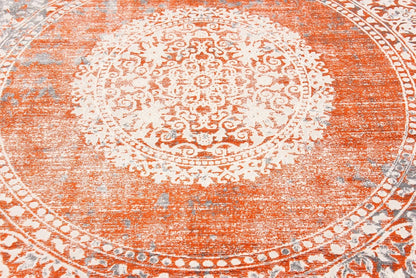 Unique Loom New Classical Collection Area Rug - Olwen (4'Round, Purple/ Gray)