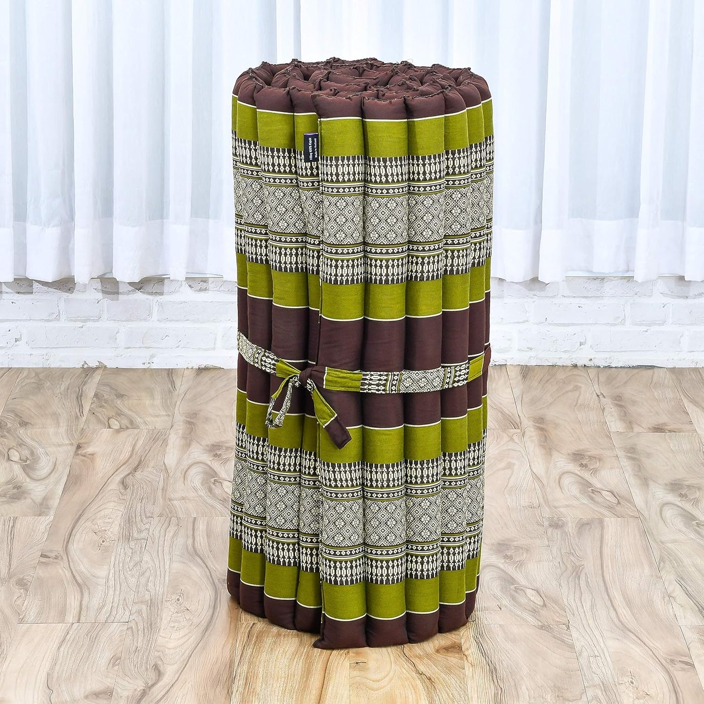 Leewadee - Kapok Roll Mat – Handcrafted Folding Sleep & Relaxation Mattress from Thailand, Ideal as Guest Bed, Camping Mat, Yoga Mat or Traditional Futon, 75 x 39 inches, Anthracite