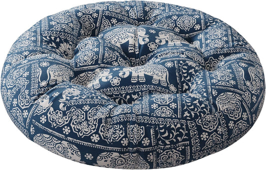 Codi Boho Floor Pillow, Large Meditation Cushion for Adults, Square Pillows Seating for Yoga Living Room Tatami Sitting Home Decor, Memory Foam Added, 22x22 Inch, Multi Patchwork