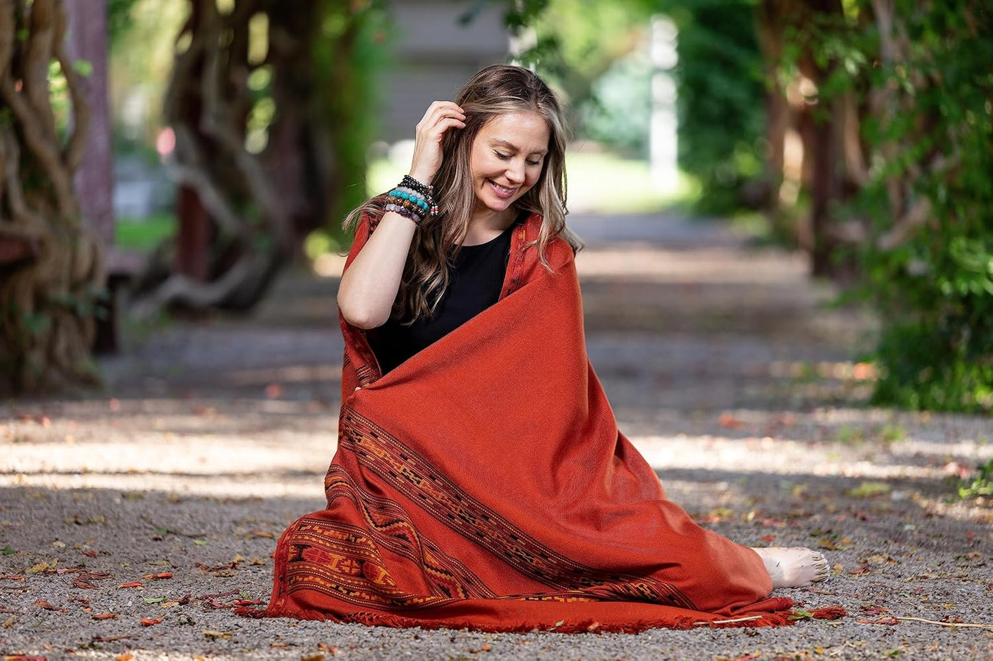 Meditation Shawl or Blanket, Exotic Shawl/Wrap, Oversize Scarf or Stole. Unisex