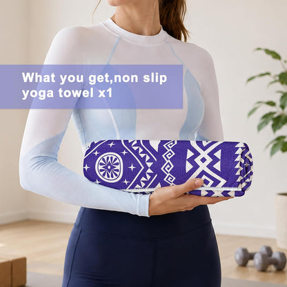 Yoga Towel,Absorbent Yoga Mat Towel for Hot Yoga Non Slip,Stylish Prints,Ideal for Workouts,Hot Yoga,Bikram,Pilates Equipment,72 x 27 in,Gradient Mandala - Colors A