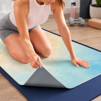 Yoga Towel,Absorbent Yoga Mat Towel for Hot Yoga Non Slip,Stylish Prints,Ideal for Workouts,Hot Yoga,Bikram,Pilates Equipment,72 x 27 in,Gradient Mandala - Colors A