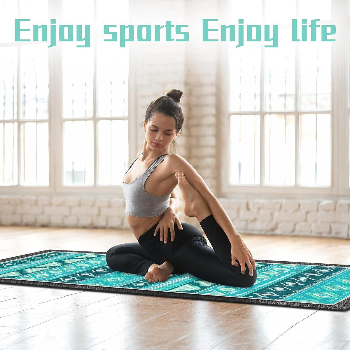 Yoga Towel,Absorbent Yoga Mat Towel for Hot Yoga Non Slip,Stylish Prints,Ideal for Workouts,Hot Yoga,Bikram,Pilates Equipment,72 x 27 in,Gradient Mandala - Colors A