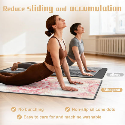Yoga Towel,Absorbent Yoga Mat Towel for Hot Yoga Non Slip,Stylish Prints,Ideal for Workouts,Hot Yoga,Bikram,Pilates Equipment,72 x 27 in,Gradient Mandala - Colors A