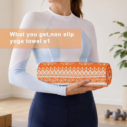 Yoga Towel,Absorbent Yoga Mat Towel for Hot Yoga Non Slip,Stylish Prints,Ideal for Workouts,Hot Yoga,Bikram,Pilates Equipment,72 x 27 in,Gradient Mandala - Colors A