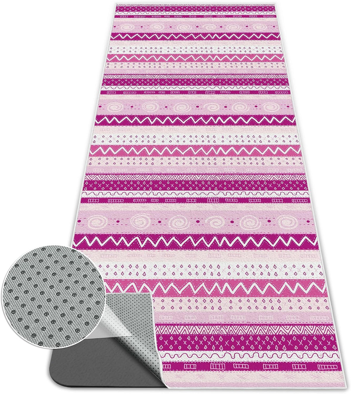Yoga Towel,Absorbent Yoga Mat Towel for Hot Yoga Non Slip,Stylish Prints,Ideal for Workouts,Hot Yoga,Bikram,Pilates Equipment,72 x 27 in,Gradient Mandala - Colors A