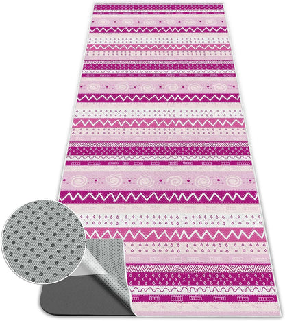 Yoga Towel,Absorbent Yoga Mat Towel for Hot Yoga Non Slip,Stylish Prints,Ideal for Workouts,Hot Yoga,Bikram,Pilates Equipment,72 x 27 in,Gradient Mandala - Colors A