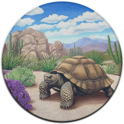 Room Sofa Yoga Soft Round Carpet, Home Decor Non Slip Kitchen Office Circle Rug, Machine Washable Modern Round Area Rug Beach Turtles, 60inch