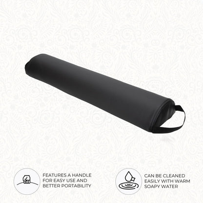 ForPro Half Round Massage Table Bolster Pillow, 26" L x 6" W x 3" H, Black