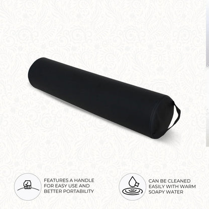 ForPro Half Round Massage Table Bolster Pillow, 26" L x 6" W x 3" H, Black
